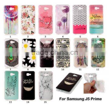 Fashion Ultra Transparent Soft With IMD Cartoon Pattern TPU Phone Case For Samsung J5 Prime