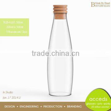 Outdoor Portable Apple Orange Fruit Juice Glass Bottle With Lid photo-3