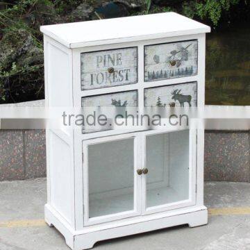 antique white kitch wooden cabinet