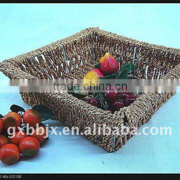 Square gold paper rope woven storage capsule holder