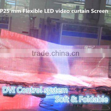 Hotest and cheap price flexible video led display indoor using