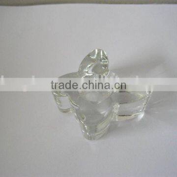 butterfly shaped glass candle holder/xmas gift/glass votive holder/glassware