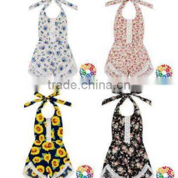 Summer Sleeveless Romper Girl Kid Baby Jumpsuit Floral Clothes Outfits