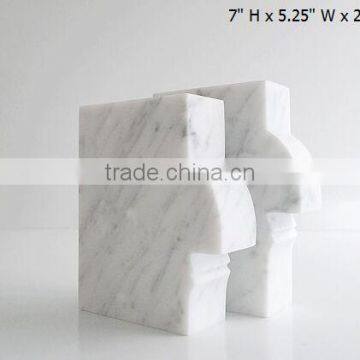 Office Display Wholesale Carrara Marble Bookends Abstract Sculpture Bookends Contemporary photo-4