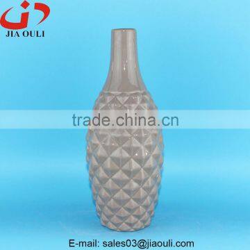 2016 Home Decor Pineapple Surface Grey Ceramic Tall Vase photo-1