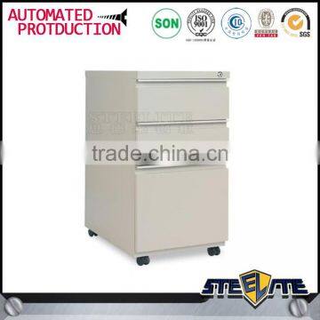 Light Blue Office Filing Cabinet Metal Mobile Filing Cabinet With 3 Drawer photo-4