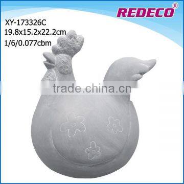 best selling resin garden decoration chicken with antique finish