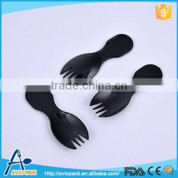 Airplane bulk food grade disposable pp material plastic spork with customized logo