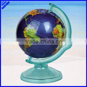 Quality 106mm plastic rotating world globe map