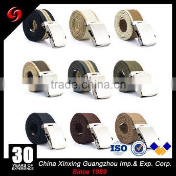 Military Classical Canvas Pants' pp Belt for Officer Cotton or Nylong Polyester Ribbon Metal Buckle Canvas Belt photo-5