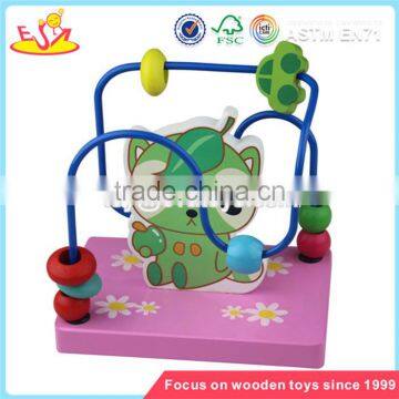 wholesale popular education wooden wire bead toy for kids new style wooden wire bead toy for children W11B014