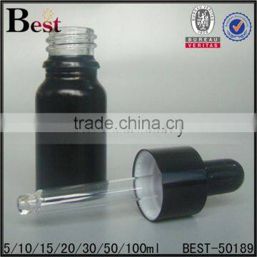 5 ml 10 ml 15ml 20ml 30ml 50ml 100ml Black Glass Bottle Frosted Black Glass Bottle With Black Dropper photo-3