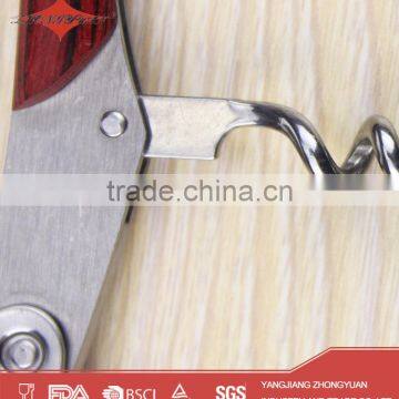 Stainless Steel Wine Cork Bottle Opener Stand Wiht Wood Handle photo-6