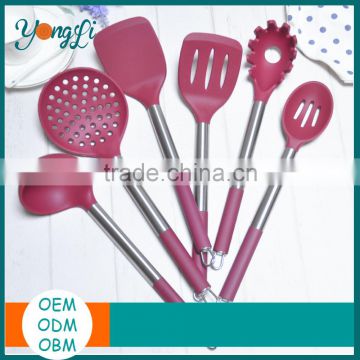 Kitchen Appliance Silicone Stainless Steel Wooden Non-stick Cookware Set