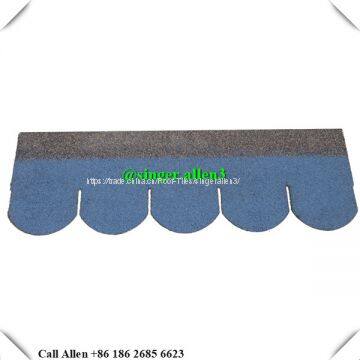 Fish Scale 5 Tabs Colorful Fiberglass Asphalt Shingle Roof Tile photo-4