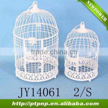 white Decorative Vintage Metal Bird Cages