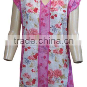 Trendy Floral Printed Cotton Kurti