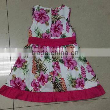 Girl's New Design High Quality Summer Printed Dress Stock Clearance photo-5