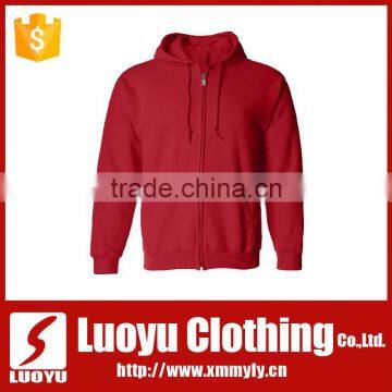 Wholesale plain slim fit hoodies with zip