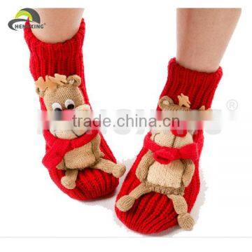 3D Animal Knitted Cotton Young Girl's Tube Socks