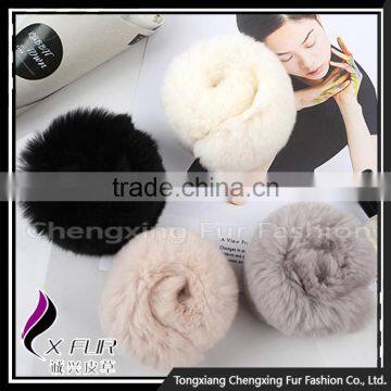 CX-A-06 Fashion Rex Rabbit Fur Slap On Fur Cuff / Bracelets photo-3