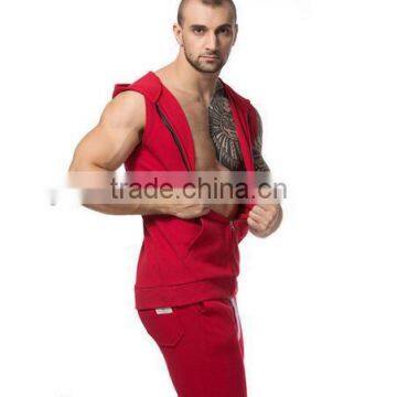 Summer Men Hooded Sleeveless Vest Running Training Cultivate One's Morality Sport Style Jacket photo-3