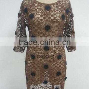 Elegent lady's crochet casual dress