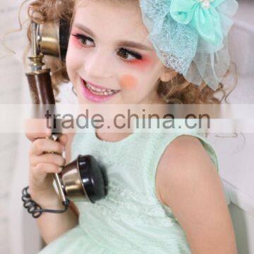 Pink and Green Wholesale Party Dresses for Girls of 7 Years Old photo-5