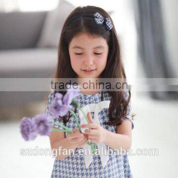 Houndstooth Mother Daughter Matching Dress Elegant Dress Cotton Frocks Designs photo-3