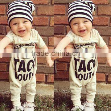 S17543A 2017 Fashion Baby Clothes Baby Short-sleeved Rompers Letter Jumpsuit photo-2