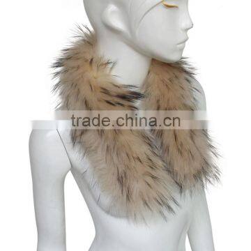 Myfur Long Hair Genuine Colorful Raccoon Fur Trim Strips Raccon Fur Collar For Coat