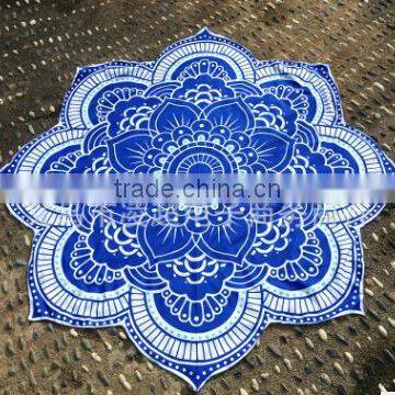 Beach Throw Blanket Yoga Mat Towel Bohemian Round Tapestry Shawl Travel Rug photo-2