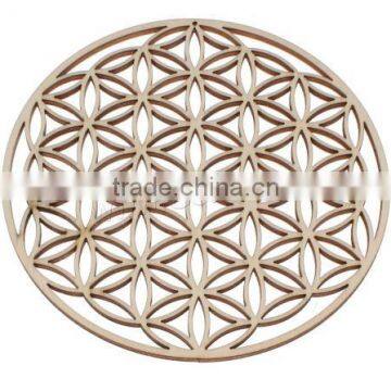 New fashion design original wood pendants Flat Round original color