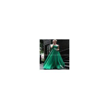 Green Colour Long Evening Dress 2012 New Fashion 30589 photo-2