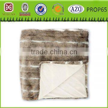 2015 new design luxury quality faux fue throw