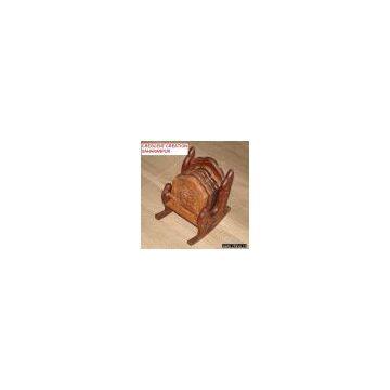 WOODEN COASTER SET