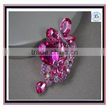 2016 Fashion brooch Pin - Pink Brooch. Wedding Jewelry Bridal Accessories Crystal Brooch Bouque