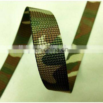 Customized 3/4'' camouflage ribbon military ribbon polyester webbing