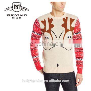 2016 Baiyimo men's ugly reindeer christmas sweater wholesale