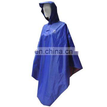 100% waterproof pvc blue customized poncho