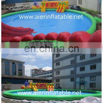 China New design aqua park, inflatable water park, water park equipment
