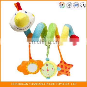 Baby Rattle Bed Stroller Plush Hanging Spiral Activity Toy for Infant Educational Toys Musical Bell