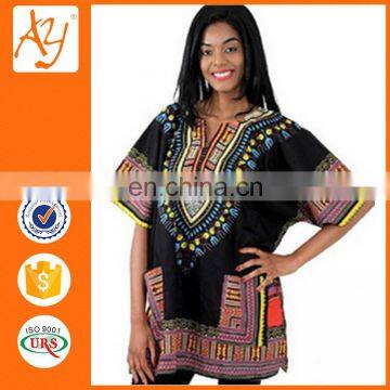 Guangzhou Factory Whoelsale Embroidered New Flower Dashiki Shirt Dashiki Top