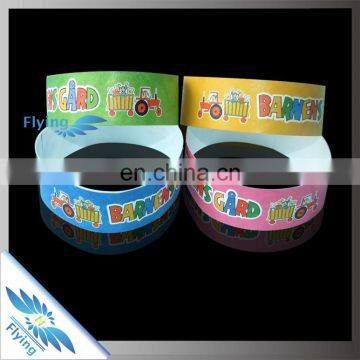 promotional colourful tyvek paper wristband