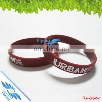 bright color rubber insoirational wristband silicone bracelet with hole