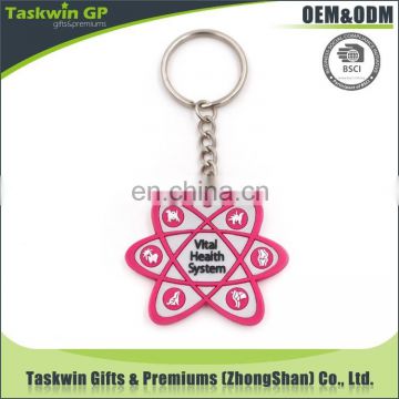 Custom logo rubber soft PVC keychain for promotion gifts flower shape