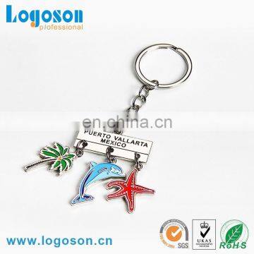 Beach style spinning keychain and animal shaped keychain