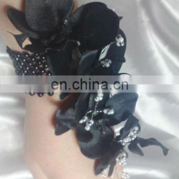 Silk Orchids Flowers Pearl Wrist Corsage