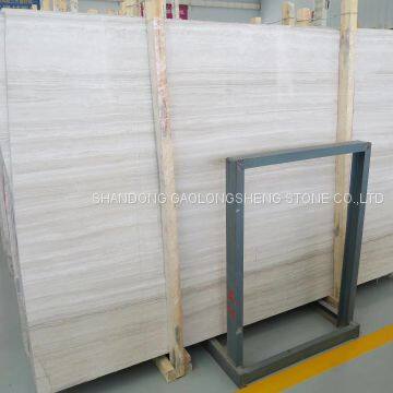 White Marble, White Wooden Marble, White Wenge Marble, White Wood Marble Slab,Grey Serpegiante Marble photo-4