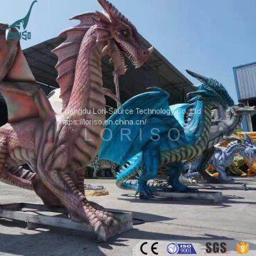 LORISO2014 Silicon Rubber Animatronic Western Dragon For Dinosaur Park